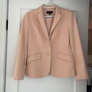 Talbots peach blazer with pin stripe lining